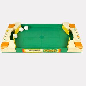 Fisher Price Vintage Tennis Game Table Top Includes Three Balls Plastic